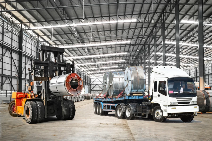 Steel coil loading and transportation